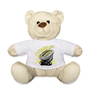 Lizard Life Graphic Tee - Teddy Bear - white - Front