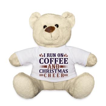 Run on coffee and christmas - Teddy Bear - white - Front