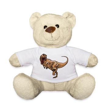 Rex Roaring Vintage Drawing - Teddy Bear - white - Front