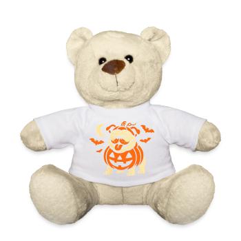Pumpkin Doggie Fun - Teddy Bear - white - Front