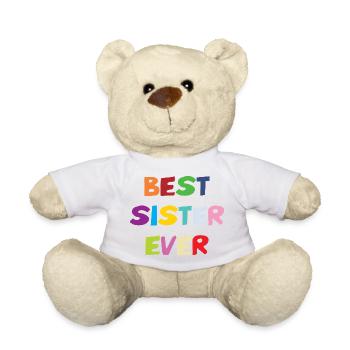 Best Sister Ever - Meilleure Sœur - Teddy Bear - white - Front