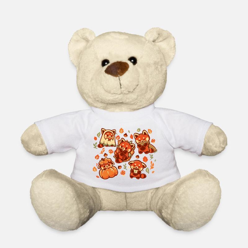 Panda roux Automne - Nounours - blanc