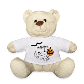 Halloween Kürbis Silhouette - Teddy - Weiß - Vorne