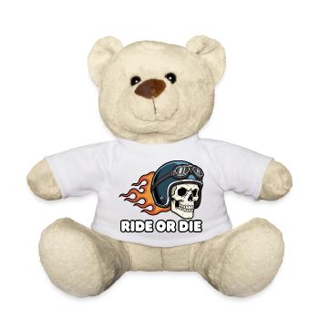 Ride ou le casque Skull - Nounours - blanc - Devant