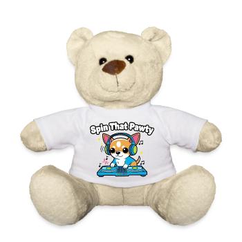 Spin That Pawty DJ Pup - Teddy Bear - white - Front