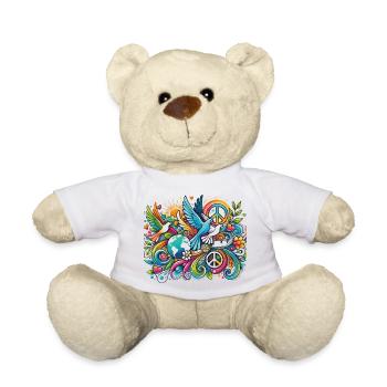 Color Explosion Bird of Peace - Day of Peace - Teddy Bear - white - Front