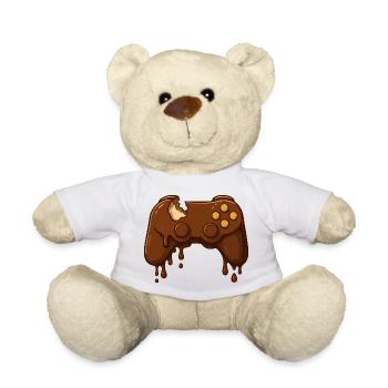 Schokoladen Gamepad Tropfen - Teddy - Weiß - Vorne