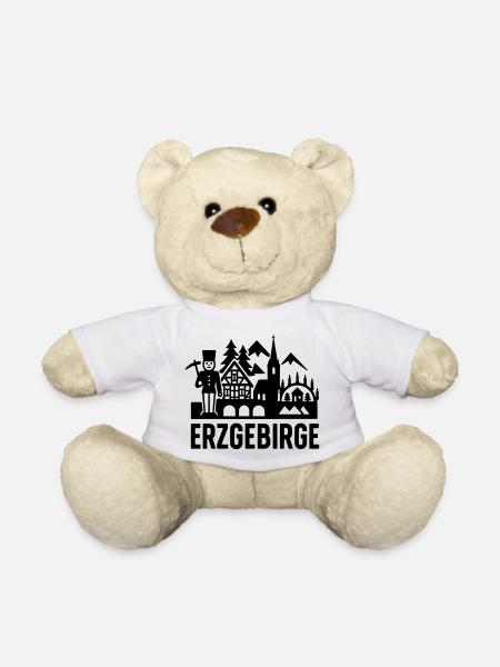 Erzgebirge typisch Silhouette - Teddy - Weiß