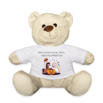 Halloween Traber Pferde Spruch Zitat - Teddy - Weiß - Vorne