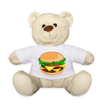 hamburger - Nounours - blanc - Devant