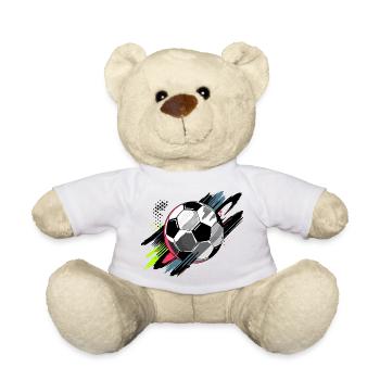 Football dynamique avec des effets de couleur pour les amateurs de sport - Nounours - blanc - Devant