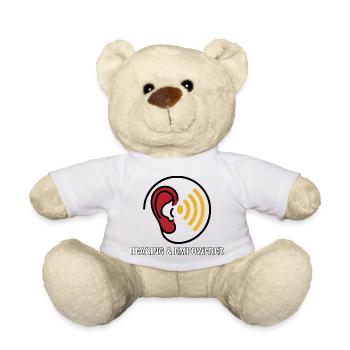 Ohr und Hörgerät - Teddy - Weiß - Vorne