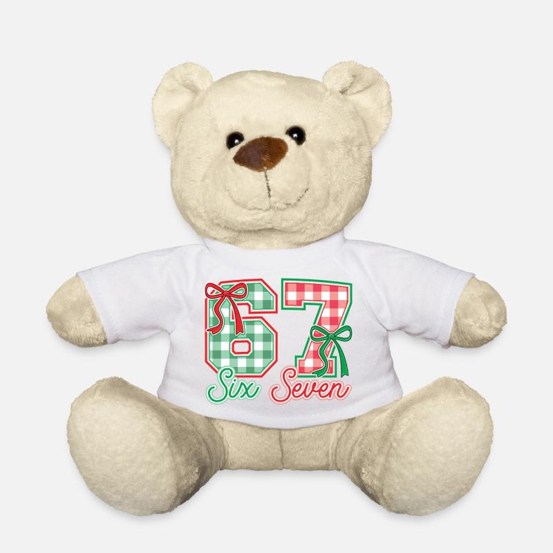 Six Seven Bow Lustiges Weihnachten - Teddy - Weiß