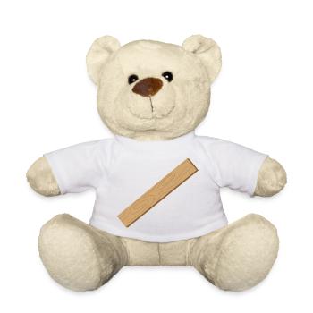 Rustikale Holzmaserung auf Holzplanke - Teddy - Weiß - Vorne
