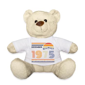 Vintage Birthday Limited – December 1975 - Teddy Bear - white - Front