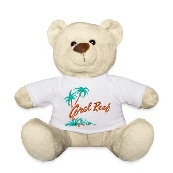 Coral Reef Palm Logo - Teddy Bear - white - Front