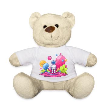 Astronaute dans l’espace rose - Nounours - blanc - Devant