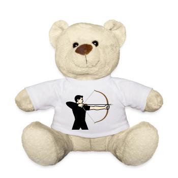 Determined Archer - Teddy Bear - white - Front