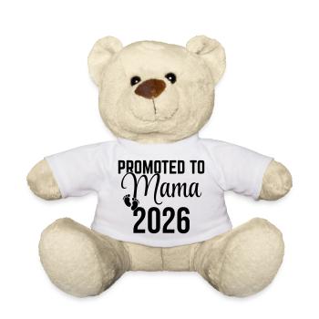 Promoted to Mama 2026 – Werdende Mutter Design - Teddy - Weiß - Vorne