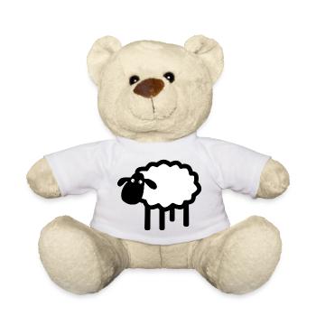 Schaf-Silhouette - Teddy - Weiß - Vorne