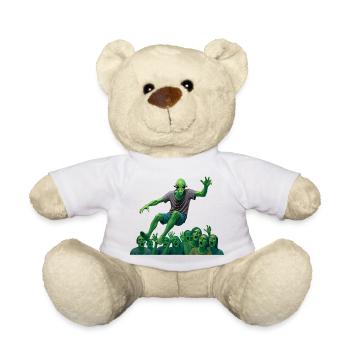 JUMPING ALIEN - geek & scifi - Nounours - blanc - Devant