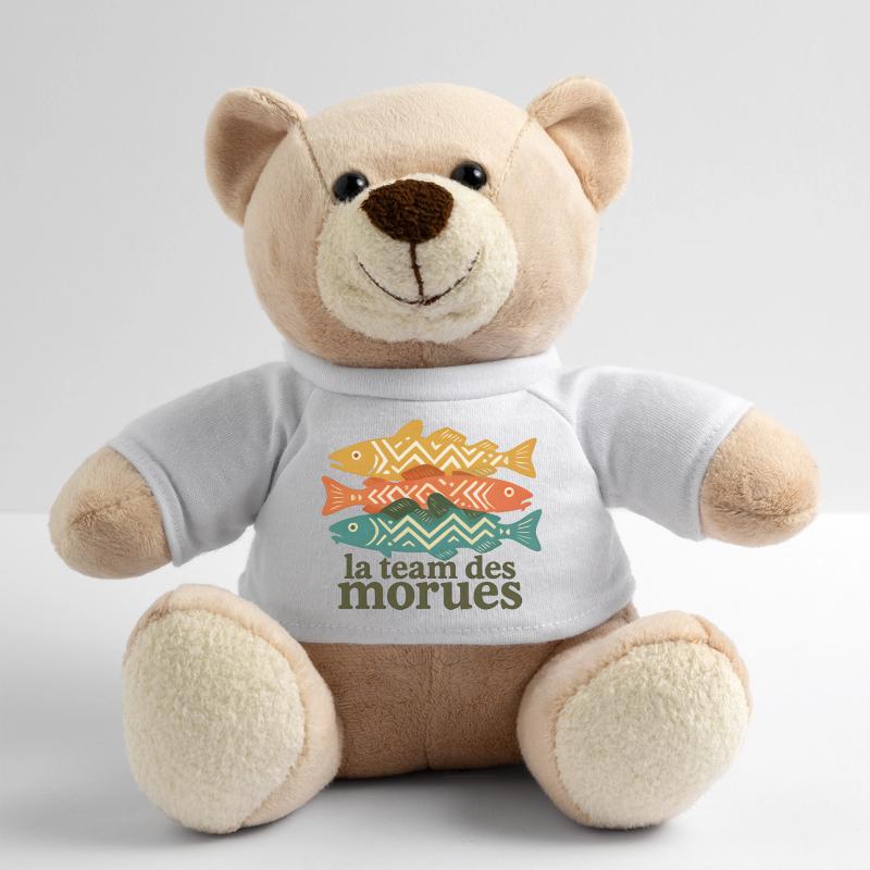 Tricolor geometric cod Teddy Bear