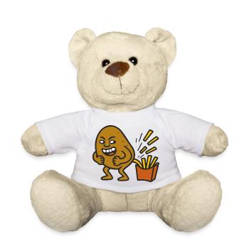 Potato Pooping - Teddy Bear - white - Front
