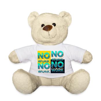 No work with waves - Teddy Bear - white - Front
