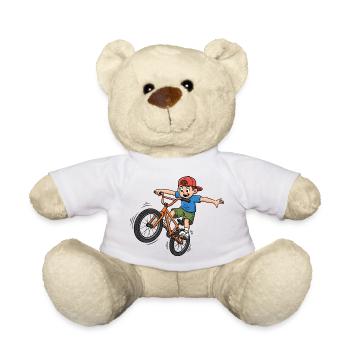 Cascade à vélo de dessins animés BMX Boy - Nounours - blanc - Devant