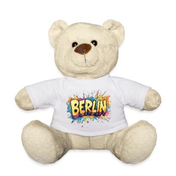 Berlin Graffiti Font Street Art Urban Style - Teddy Bear - white - Front