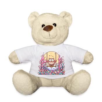 Balancement de chouette sucrée à Candyland - Nounours - blanc - Devant