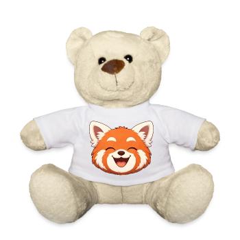 Sloth, the red panda all smiles - Teddy Bear - white - Front