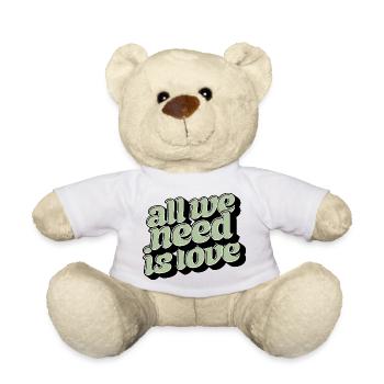Tout ce dont nous avons besoin, c’est d’une déclaration d’amour - Nounours - blanc - Devant