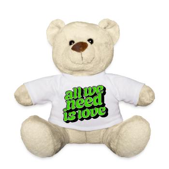 Tout ce dont nous avons besoin, c’est de lettres d’amour - Nounours - blanc - Devant