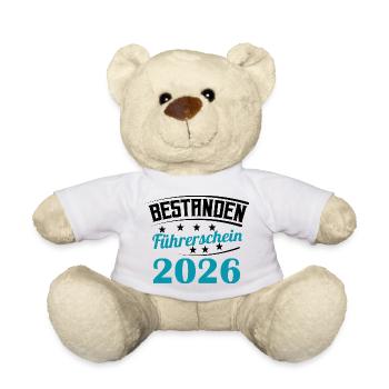 Driving License 2026 Driving Test Driving License Test - Teddy Bear - white - Front