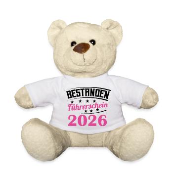Driving License 2026 Driving Test Driving License Test - Teddy Bear - white - Front