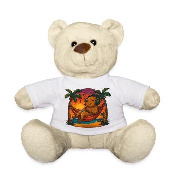 Entspannende Capybara-Hängematte Sonnenuntergangsmusik-Kopfhörer - Teddy - Weiß - Vorne
