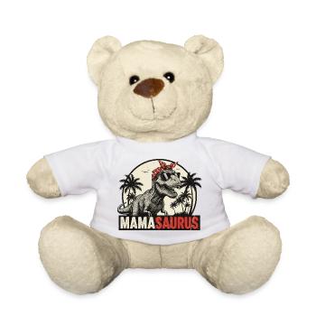 Mamasaurus – Cool T-Rex Design for Moms - Teddy Bear - white - Front