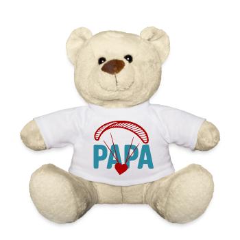 Papa Paragliding Herz - Teddy - Weiß - Vorne