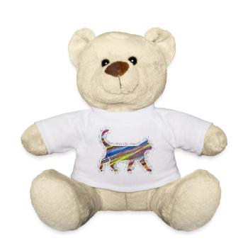 Cat Prism Rainbow Animals - Teddy Bear - white - Front