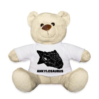Ankylosaurus Fossil Skull - Teddy Bear - white - Front