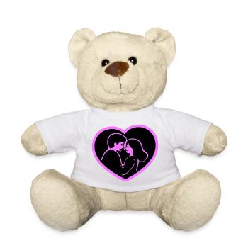 Couple amoureux - Nounours - blanc - Devant