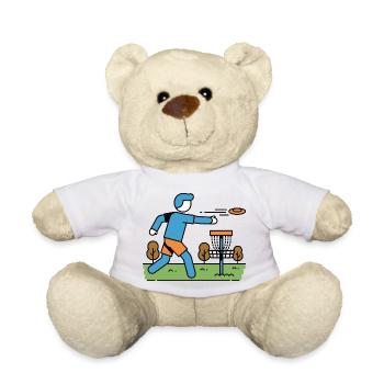 Disc Golf Flying Disc Golfer Disc Golf Korb - Teddy - Weiß - Vorne