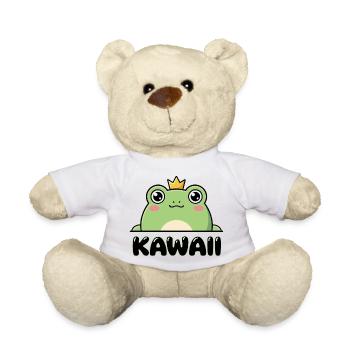Lil Croak – Kawaii Frog + Crown (Minimal Design) - Teddy Bear - white - Front