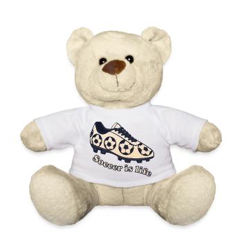 Soccer – Soccer is Life Design - Teddy Bear - white - Front