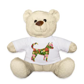 Chihuahua Chihuahueño Flowers - Teddy Bear - white - Front