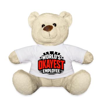 World's Okayest Employee - Teddy Bear - white - Front