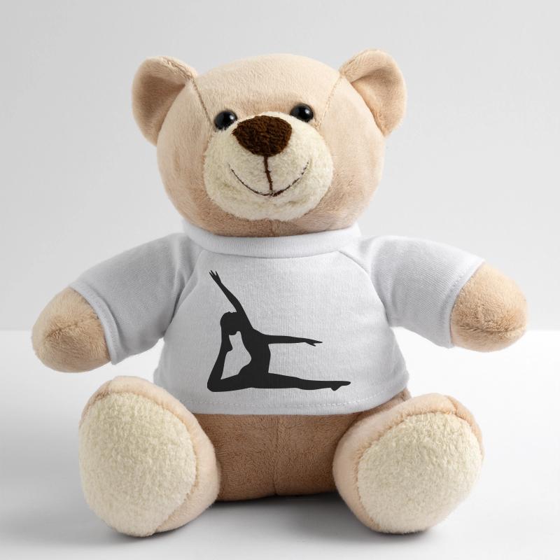 Yoga Forms Silhouettes Black Shadows Teddy Bear