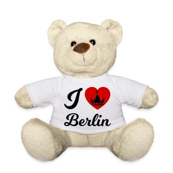 Berliner Herz-Kutschen-Silhouette - Teddy - Weiß - Vorne