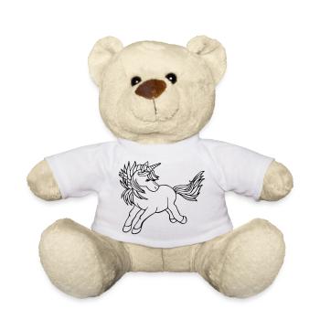 Einhorn Unicorn - Teddy - Weiß - Vorne